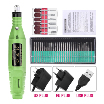 Portable Professional Electric Nail Drill Machine – Manicure & Pedicure Drill Set for Home and Salon Use