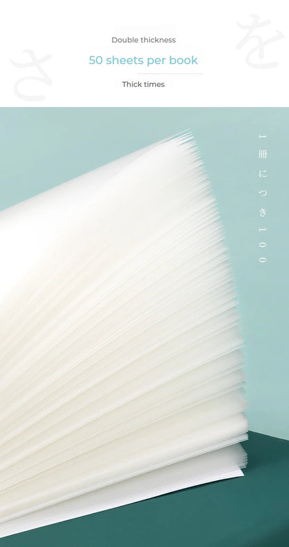 50 Sheets Transparent Sticky Notes – Waterproof Message & Signature Stickers for Notebooks